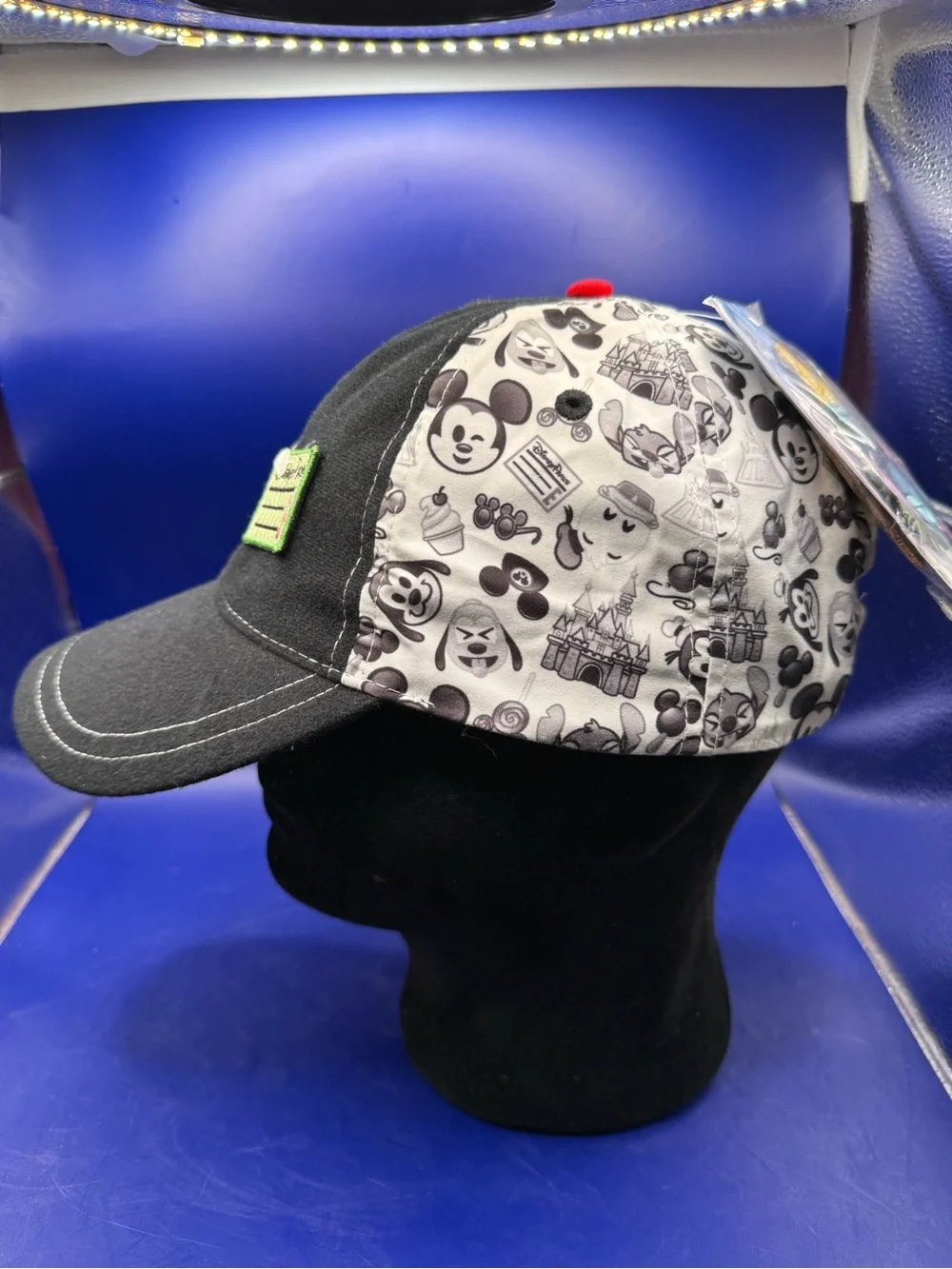 Disney Parks Emoji Baseball Cap NWT 7 Patches Mickey Minnie Stitch Pluto